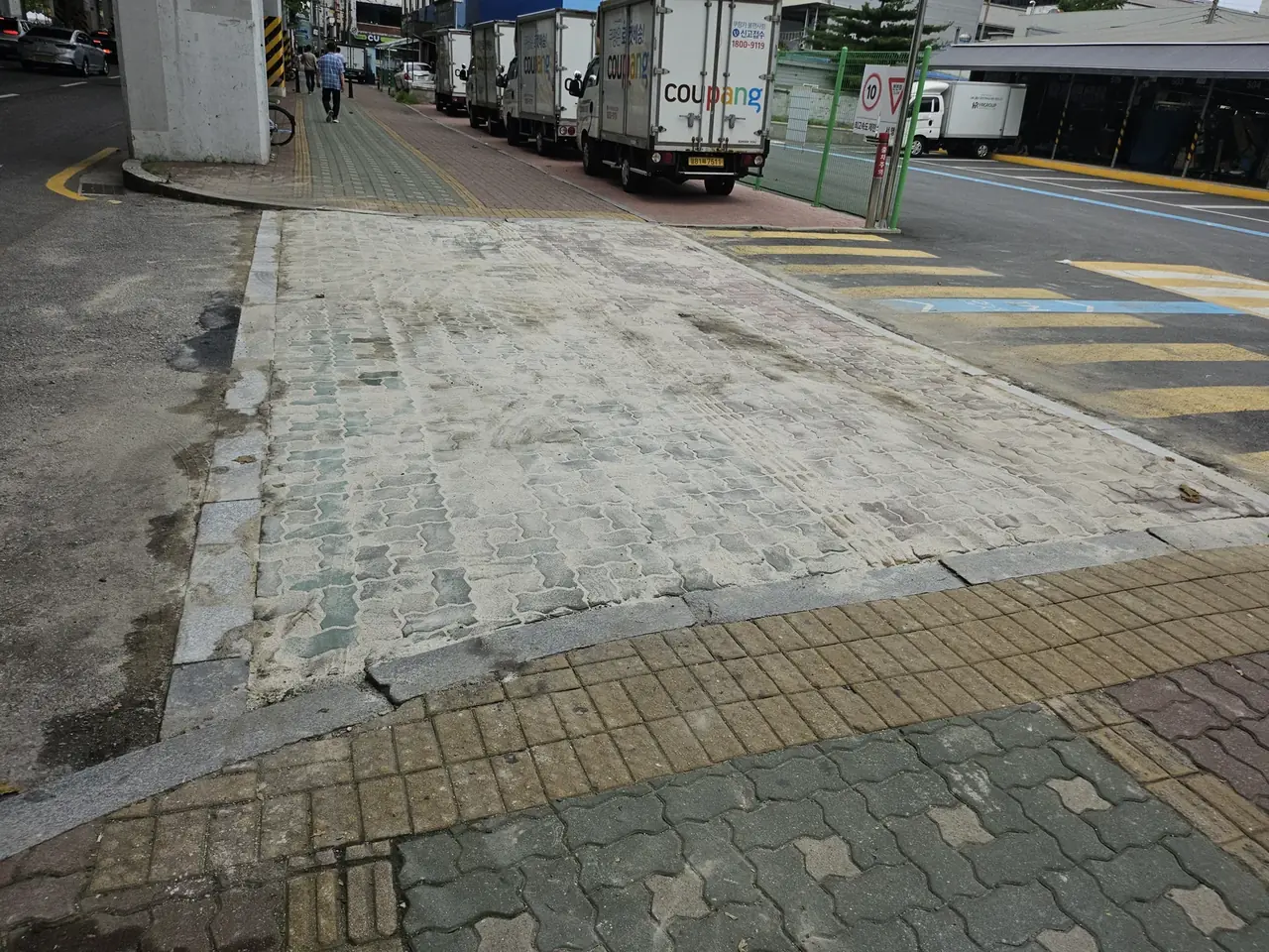 침하 보수 시공 후